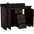 thumbnail image 4 of Bellaterra Home 6001L-48-RW-BG 48 in. Single Sink Vanity with Wood Granite Top, Rustic & Black, 4 of 4