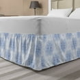 thumbnail image 1 of Geometry Bed Skirt, Proportion of the World with Intersecting Concentric Spiral Art, Elastic Bedskirt Dust Ruffle Wrap Around for Bedding Decor, 4 Sizes, Pale Blue, by Ambesonne, 1 of 2