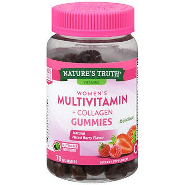 Nature's Truth Women's Multivitamin + Collagen 70 Gummies Walmart