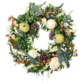 thumbnail image 3 of Northlight Gourds and Pinecones Artificial Fall Harvest Wreath - 24", 3 of 10