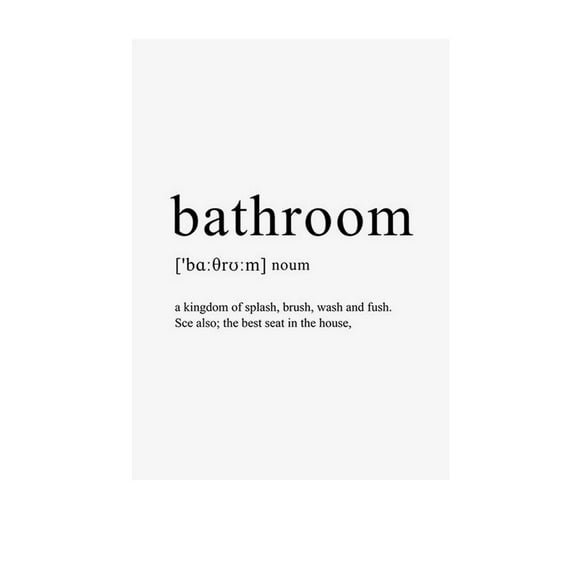 EGNMCR Room Decor Home Decor Boho Funny Bathroom Signs Wall Artprint Mid Art Bathroom Poster, Do Not Include Photo Frames Bathroom sticker