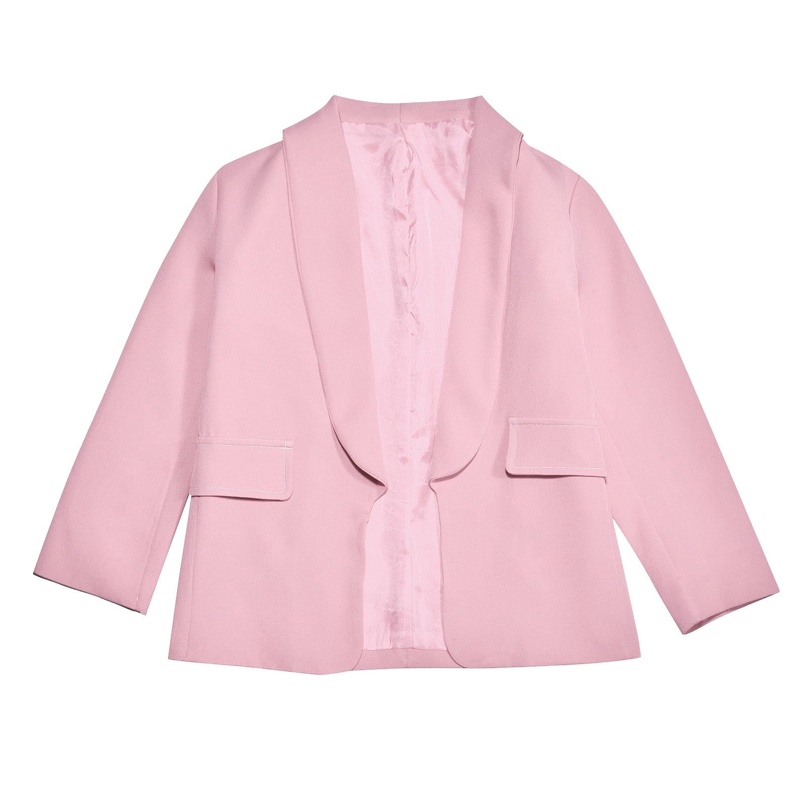 Veste Blazer Formelle Fille Col Châle – Élégante Et Polyvalente Avec Poches, Idéale Pour Occasions Spéciales