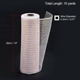 thumbnail image 2 of Uxcell PP Burlap Mesh 10" x 10 Yards Tinsel Foil Stripe Ribbon, White+Gold 1 Roll, 2 of 6