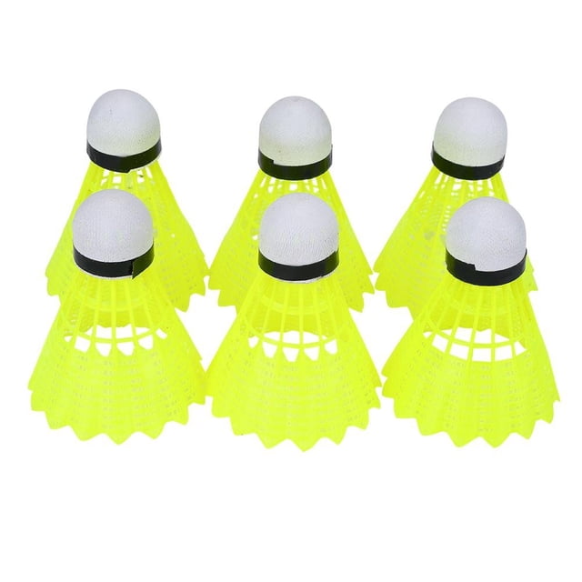 Yosoo Health Gear Nylon Badminton Shuttlecocks , Stable Flight And Good Toughness | Yellow , Pack Of 6