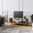 thumbnail image 2 of Decorotika Asal 47" Modern Metal Wood TV Stand for Maximum 55 inches Televisions Oud Oak & White, 2 of 7