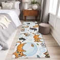 thumbnail image 3 of Cute Cats Runner Rugs 2x6 ft Black Orange Gray Cat Bubbles Fishes Cartoon Washable Hallway Rugs Non-Slip Floor Mats Absorbent Carpet Bedside Runners for Bedroom Kitchen Bathroom Laundry Room, 3 of 9