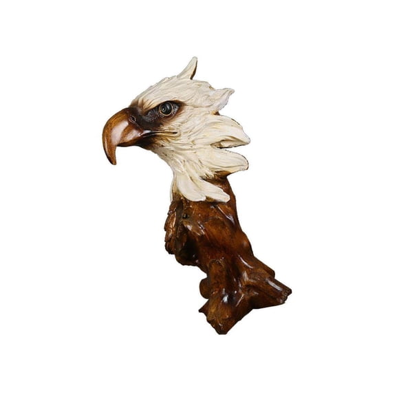 Xingzhi Imitation Wood Animal Head Statue Decoration Office Desktop Wine Sculpture eagle