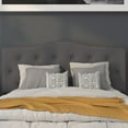 thumbnail image 4 of BizChair Arched Button Tufted Upholstered Full Size Headboard in Dark Gray Fabric, 4 of 13