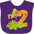 thumbnail image 3 of Inktastic Happy Dinosaur Second Birthday-green Boys or Girls Baby Bib, 3 of 4