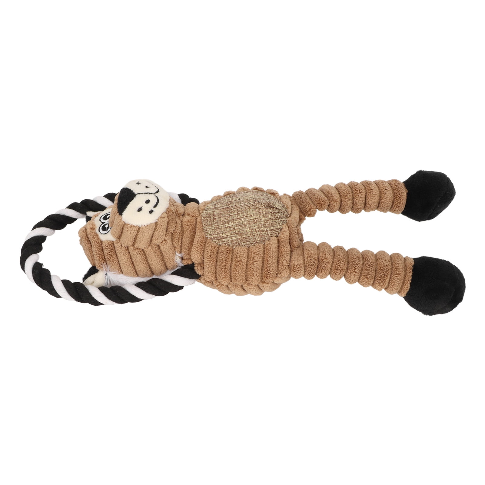 Dog Plush Toy Braiding Rope Teeth Grinding Cleaning Dog Squeaky