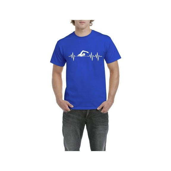 Men's T-Shirt Short Sleeve - Swimming Swimmer