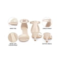 thumbnail image 4 of BLISSFUL STEP Women's Shoes Open Toe Ankle Strap Rhinestone Mesh Kitten Heel Sandals Champagne 6.5, 4 of 7