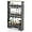 Grey & Natural, variant on LOKO Slim Storage Cart, 4-Tier Rolling Cart with Handle & Wooden Top for Kitchen Bathroom Laundry Living Room Narrow Small Spaces, 5 Inches Width (Grey & Natural)