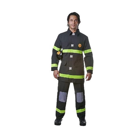 Costume Dress Up America, bombero adulto, negro, talla L