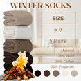 thumbnail image 6 of Nyzfexk Womens Solid Mid Calf Socks, 5 Pairs Cozy Fall Socks for Women, Winter Soft Thermal Cotton Knit Socks , Women's Thermal Crew Socks , Cozy Casual Soft Comfy Warm Socks for Fall & Winter, 6 of 6