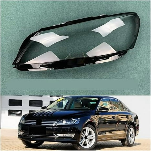 Applicable to Car Front Headlight Head Lamp Lens Cover Shell Lampshade Compatible For VW Passat B7 /Magotan B7L 2012 2013 2014 2015(Left)