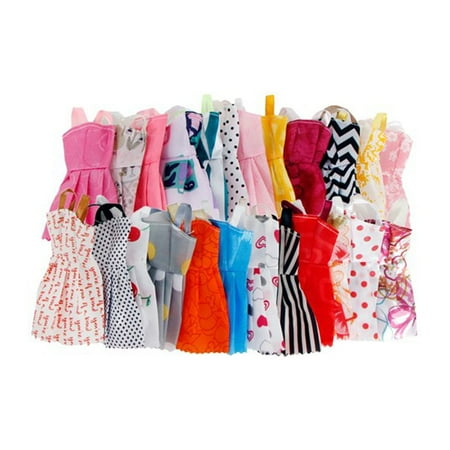 

ACEHE 32 Pieces Cartoon Clothes Accessories Doll Cute Dresses Shoes Glasses Necklaces Wands Doll Accessories For Girls Gifts