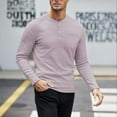 thumbnail image 2 of Men's Long Sleeve T-Shirt Basic Style Polyester Fiber Solid Color Straight Cut Autumn Fashion Urban Casual Tops, 2 of 6