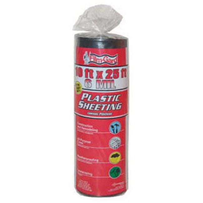 Berry Plastics 626192 6Mil Black Polyethylene Consumer Sheeting, 10 x 25 ft