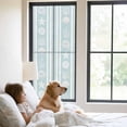 thumbnail image 2 of Striped Window Privacy Film Ocean Light Blue Starfish Shell Jellyfish Coral Decorative Glass Window Film UV Blocking Static Cling Non-Adhesive Sticker Covering for Home Door 29.5 x 78.7 inches, 2 of 8