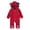 Red, variant on Cotton Romper Baby Boy Baby Girl Boy Footed Hooded Romper Fleece Jumpsuit Coat Casual Bodysuit Blue,6-12 Months