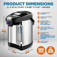 thumbnail image 2 of NutriChef Digital Water Boiler & Warmer - 4L/4.23 Qt Stainless Electric Hot Water Dispenser W/ LCD, 2 of 7