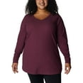 thumbnail image 6 of Columbia Women's Pine Peak Long Sleeve Tunic Thermal, Marionberry Heather, Small, 6 of 8