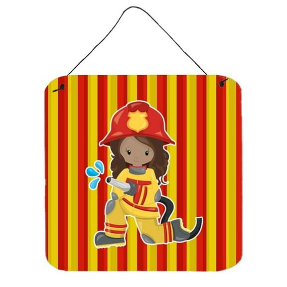 Fireman Girl Wall or Door Hanging Prints