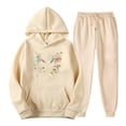 thumbnail image 1 of Ensemble de Vêtements de Sport Imprimés pour Femmes, Pantalon à Capuche, Manches Longues, 1 of 3