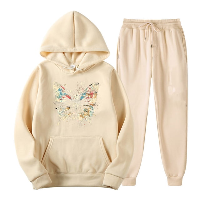 Ensemble de Vêtements de Sport Imprimés pour Femmes, Pantalon à Capuche, Manches Longues