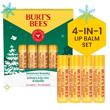 Burt's Bees Beeswax Bounty Lip Balm Gift Set, 4-Pack, 0.15 oz.