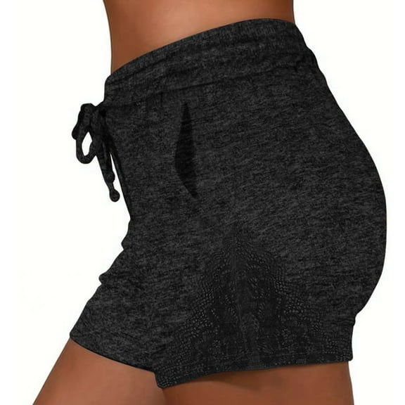 HaoXianJian Workout Shorts for Women Activewear Loungewear Short with Pockets and Drawstring for Women Athletic Running Jogging Cotton Sweat Short Pant