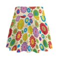 thumbnail image 2 of HELLHERO Vibrant Multi-Floral Polyester Spandex Golf Skorts with Built-in Shorts, 2 Side Pockets Flowy Active Skort for Tennis Yoga Daily Wear, 2 of 9