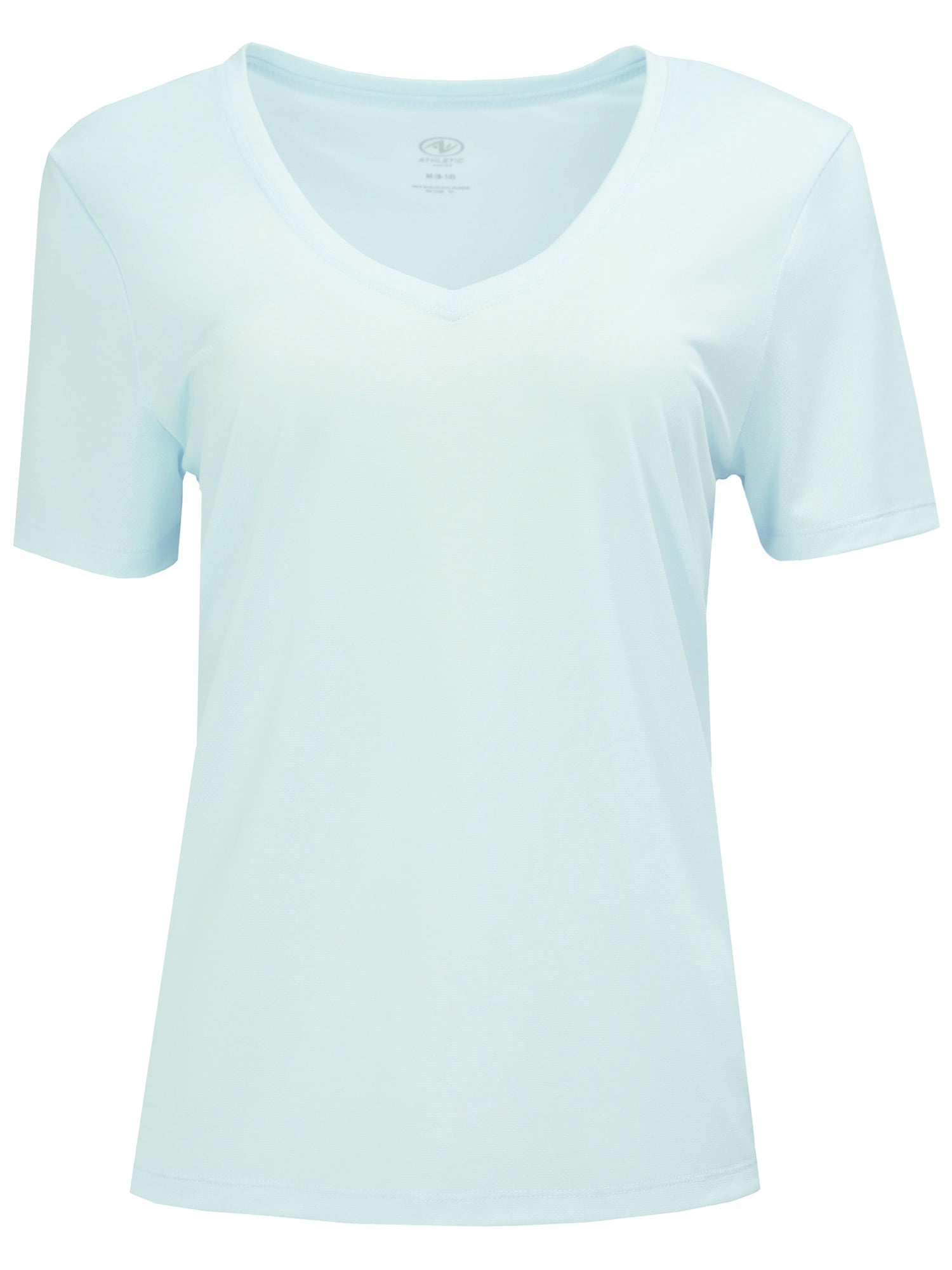 Athletic Works Women's Active Texture Knit V-Neck Tee, Sizes XS-XXXL