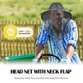 thumbnail image 2 of HOMEYA Mosquito Head Net Hat with Neck Flap Wide Brim Sun Hat Outdoor Hiking Gardening Fishing, Green Camouflage, 2 of 8