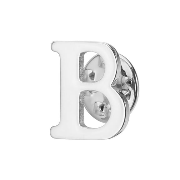 Uxcell Letter Lapel Pins, Initial Alphabet Collar Pins, Silver Tone, Letter W