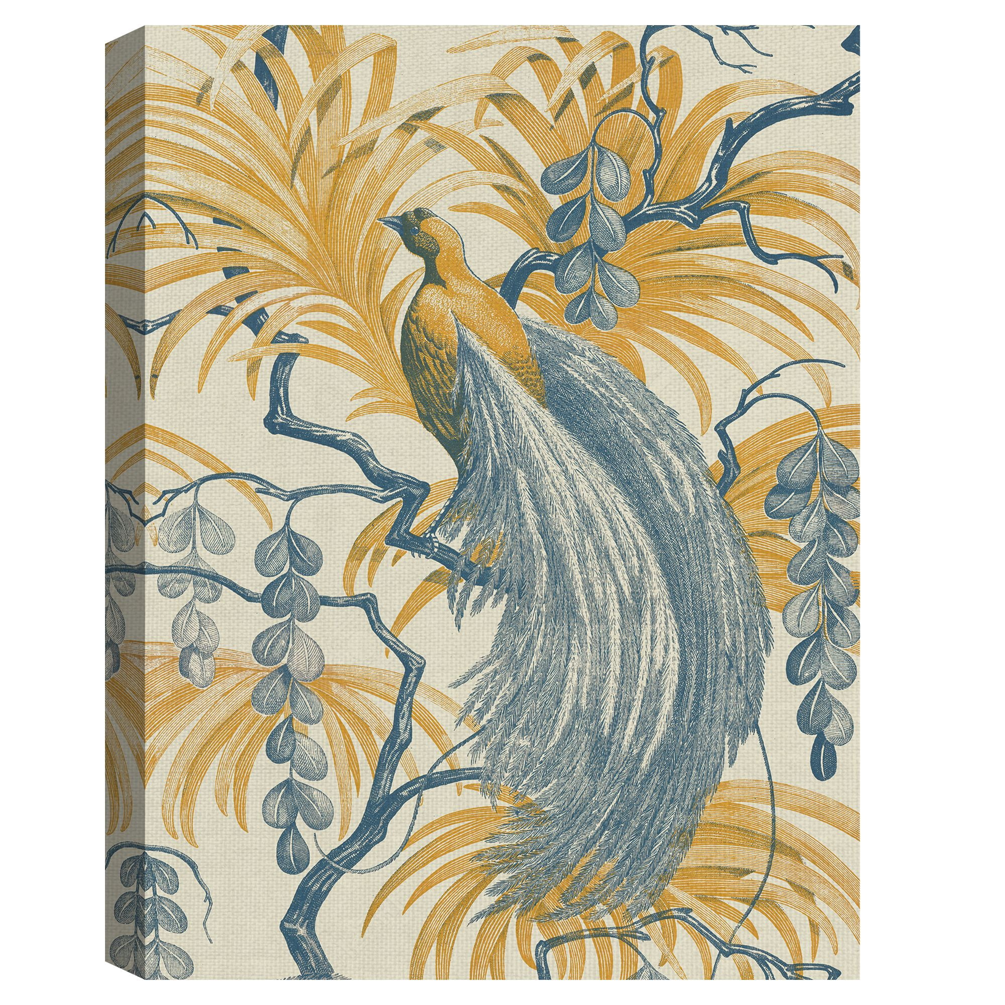 Feathered Fantasia by The Vintage Collection Peacock Canvas Art