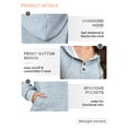 thumbnail image 3 of Hoodies for Women Ladies Sweatshirts Pullover Outerwear Pocket Long Sleeve Drawstring Hooded Sweatshirts Gray L, 3 of 11