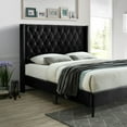 thumbnail image 5 of Better Home Products Amelia Velvet Tufted Full Platform Bed with Easy Assembly, Black, 5 of 5