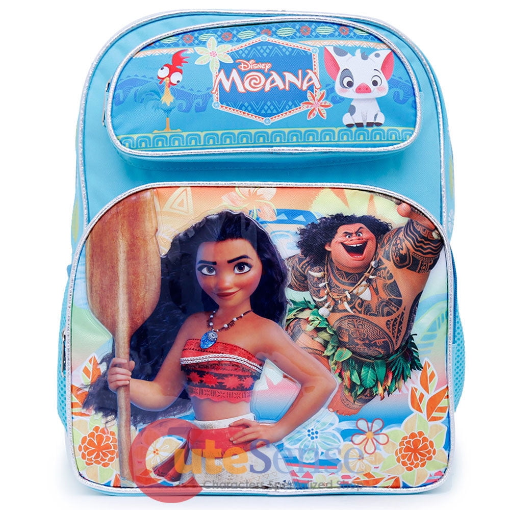 Licensed New Disney Moana 16" Large School Backpack Book Bag with Pua