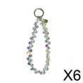 thumbnail image 1 of 6 Llaveros Con Cuentas, Elegante Llavero Para Estuche De Auriculares, Accesorios Para Coche, Para Mujer, Coloridos, 1 of 8