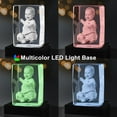 thumbnail image 4 of 3D Crystal Photo Rectangle Shape Innovation Crystal Picture Personalized Gifts with Your Photo Customized Couples Pet Gifts with Colorful Light Base for Mom, Dad, Men, Women (Large Premuim), 4 of 8