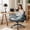 Chenille Blue, variant on IPKIG Ergonomic Office Chair with Wheels and Flip-Up Arms, Wide Seat Swivel Desk Chair for Home Office, Computer, Vanity in Linen Blue