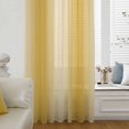 thumbnail image 6 of Yellow Ombre Sheer Curtains 45 Inches Long, Modern Abstract Art Farmhouse Gradient Light Filering Curtains, Breathable Simi Curtain Privacy Drapes for Kitchen Bathroom Small Window Treatment, 6 of 9