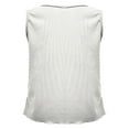 thumbnail image 6 of YYDGH Womens V Neck Tank Tops Summer Sleeveless Ribbed Casual Henley Shirts White S, 6 of 6