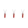 thumbnail image 4 of maskred Hexagon Column Charm Findings Handmade Holiday Hanging Pendants Crystal Necklace Earring Keychains Decorations Red Pattern Color 3Set, 4 of 6