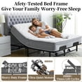thumbnail image 3 of Paproos Power Adjustable Bed Base Frame Queen, Metal Electric Bed Frame with Independent Head and Foot Incline, Modern Adjustable Platform Bed Base with Wired Control, Zero Gravity, Easy Assembly, 3 of 12