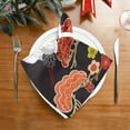 thumbnail image 2 of GZHJMY Crane Bird Flower Japanese Polyester Cloth Dinner Napkins with Hemmed Edges Set of 4 Oversized 20 x 20 inches for Wedding Party Family Holiday Decorative Washcloths, 2 of 7