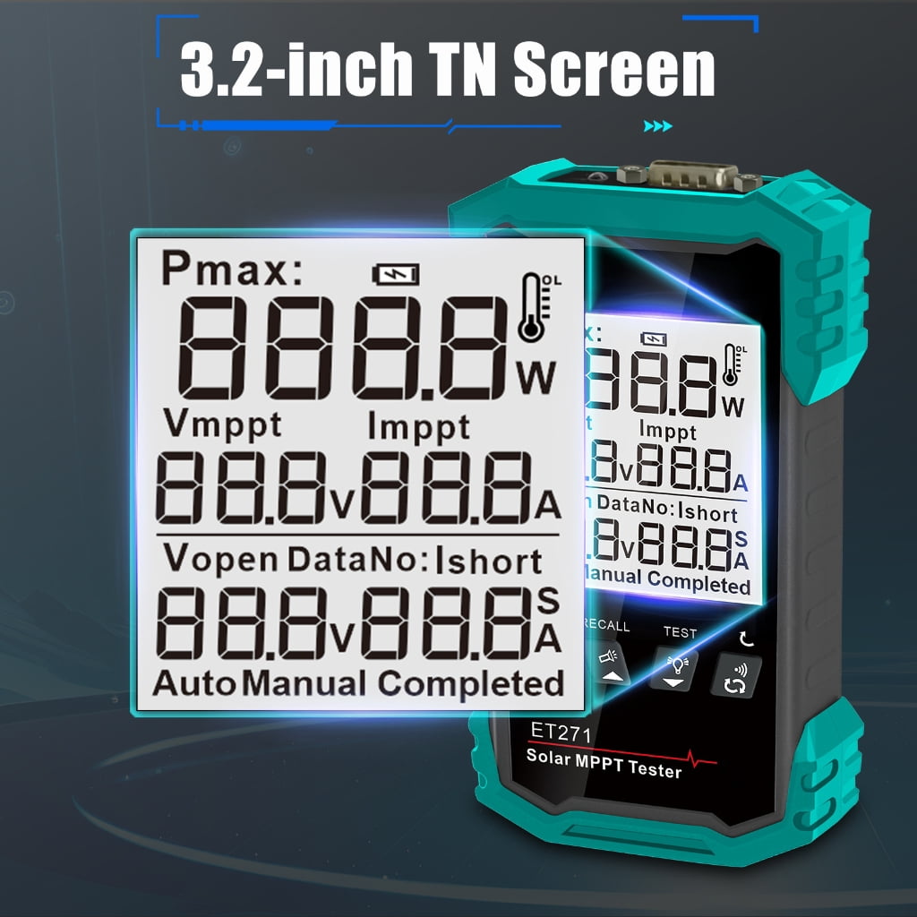 Solar Panel Tester, Photovoltaic Multimeter 1600W, Solar MPPT Meter Digital