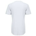 thumbnail image 6 of AHTJRT Men's Loose Athletic Short Sleeve Hipster Drop Irregular Hem T-Shirt with Zipper White S, 6 of 7